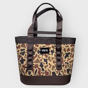 YETI Camino Carryall 35L Camo Wetlands Brown Waterproof Tote Gym Travel NWT